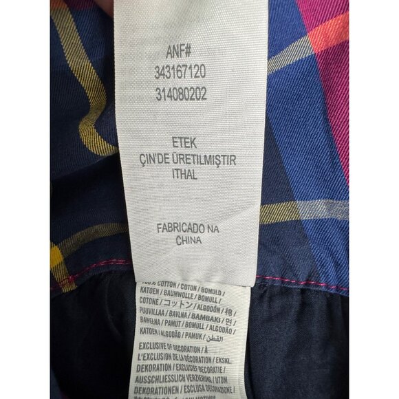 Hollister Womens Plaid Mini Skirt Sz 1 Flared Pink/Blue Cotton Blend 90s Y2K NWT - Picture 8 of 11